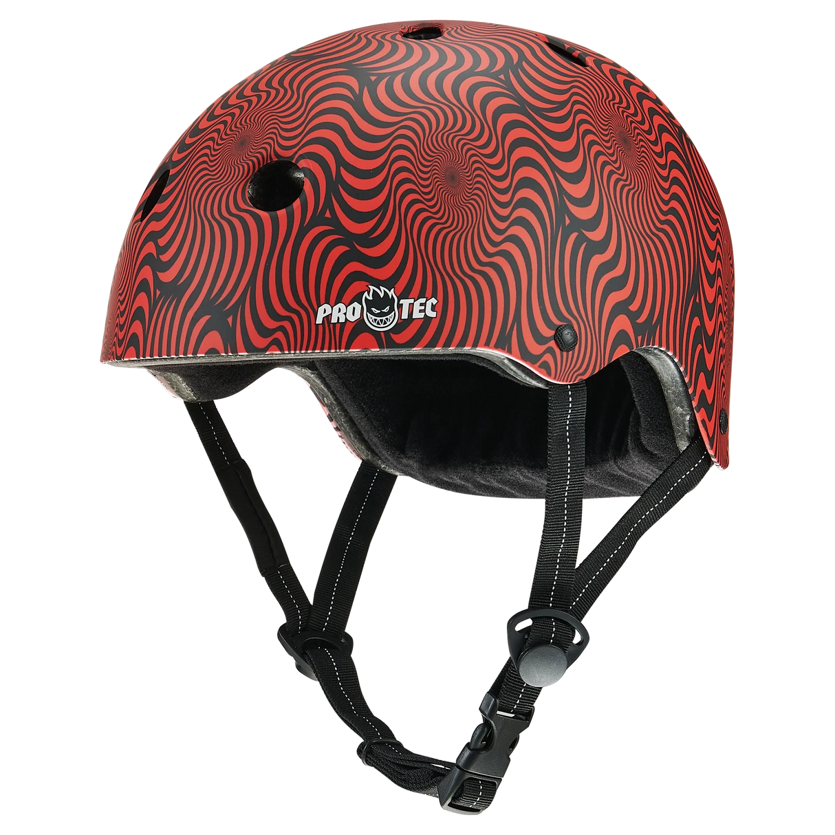 PRO-TEC Low Pro Helmet Spitfire Red Swirl Skateboard Helmets Pro-tec 