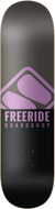 FREERIDE Stacked Logo 8.25 Purple Skateboard Deck Skateboard Decks Freeride Boardshop 