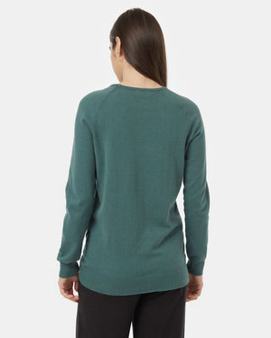 TENTREE Women's Highline Cotton Acre Sweater Silver Pine Women's Sweaters Tentree 