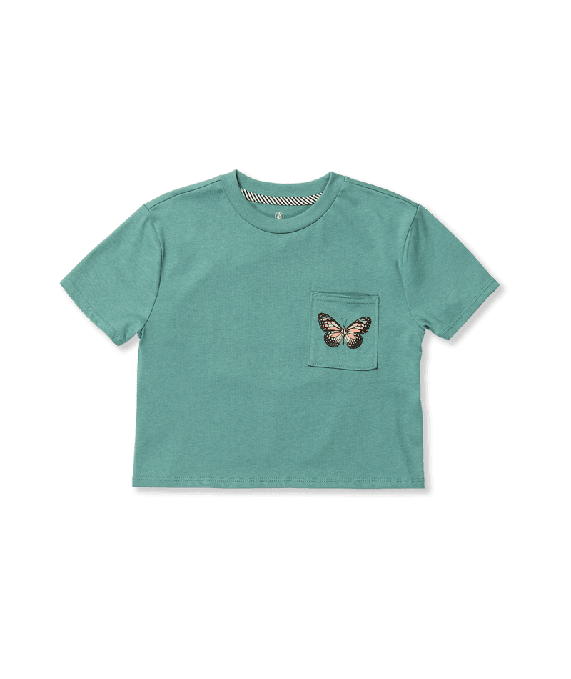 VOLCOM Girls Pocket Dial T-Shirt Deep Sea Girl's T-Shirts Volcom 