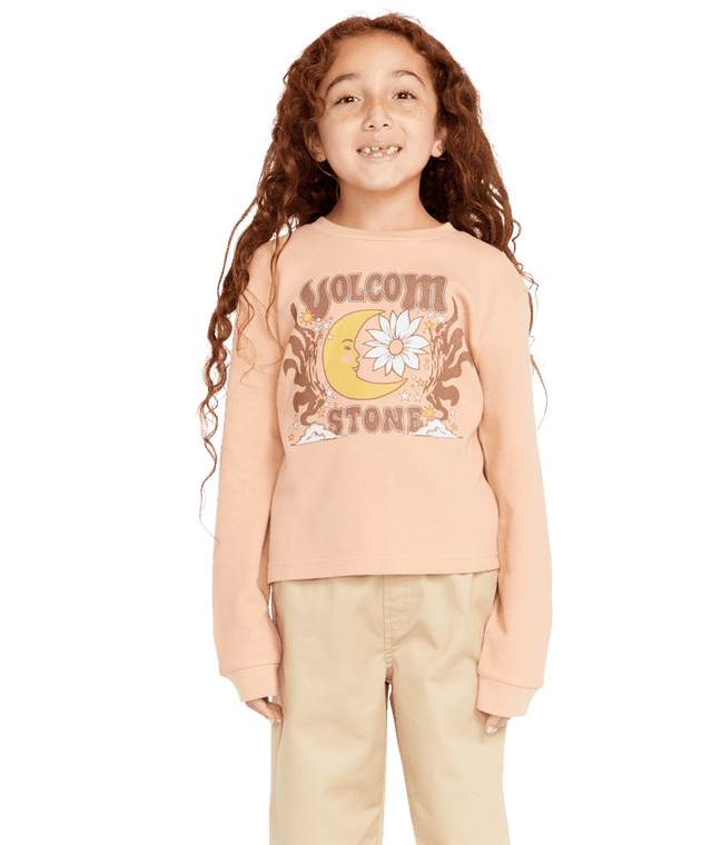 VOLCOM Girl's Thermality Long Sleeve T-Shirt Clay Girl's Long Sleeve T-shirts Volcom 