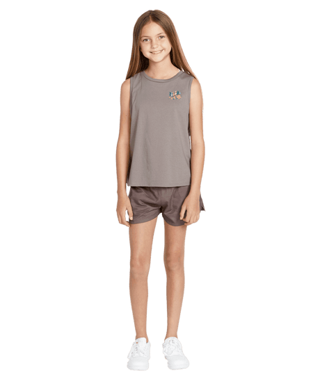 VOLCOM Girl's Flexin' Muscle Tank Top Daze Grey Girl's T-Shirts Volcom 