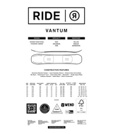 RIDE Vantum Snowboard 2027 Men's Snowboards Ride 