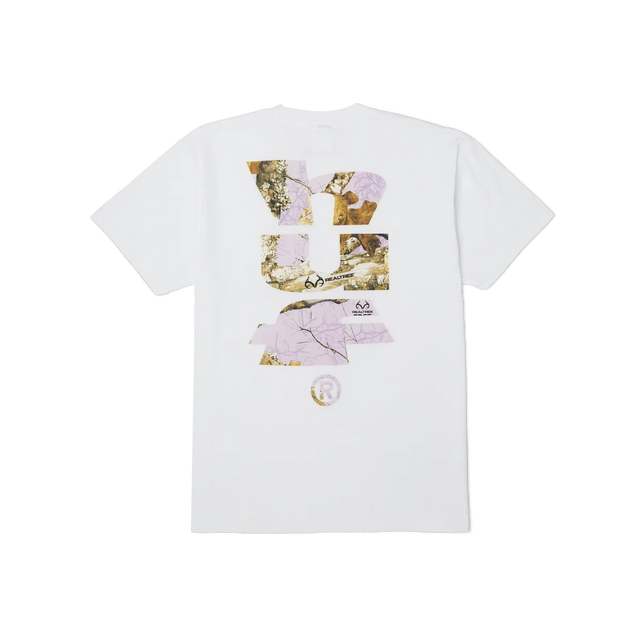 HUF X RealTree Megablast T-Shirt White Men's Short Sleeve T-Shirts Huf 