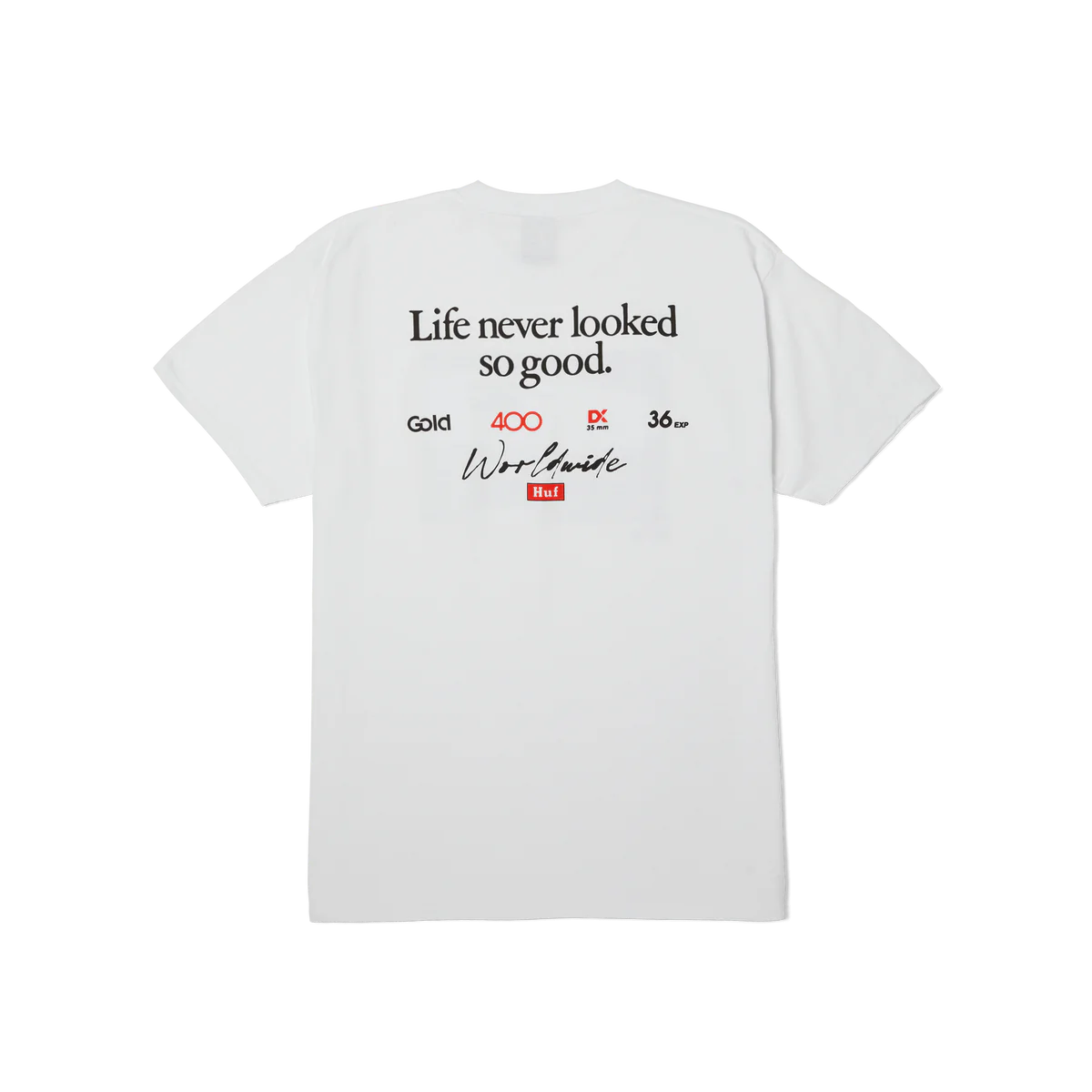 HUF X KODAK Rear View T-Shirt White Men's Short Sleeve T-Shirts Huf 