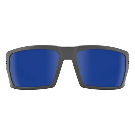 SPY Rebar ANSI Matte Gunmetal - Happy Grey Green Dark Blue Mirror Polarized Sunglasses Sunglasses Spy 