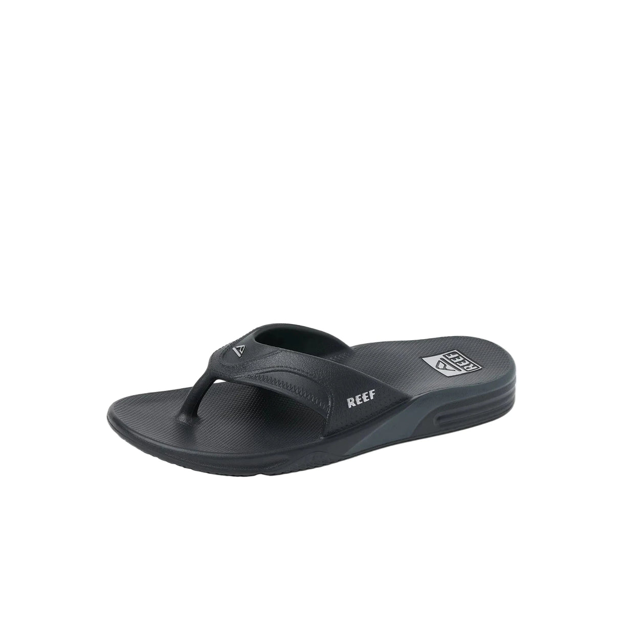 REEF Fanning H2O Sandals Black/Silver Men's Sandals Reef 