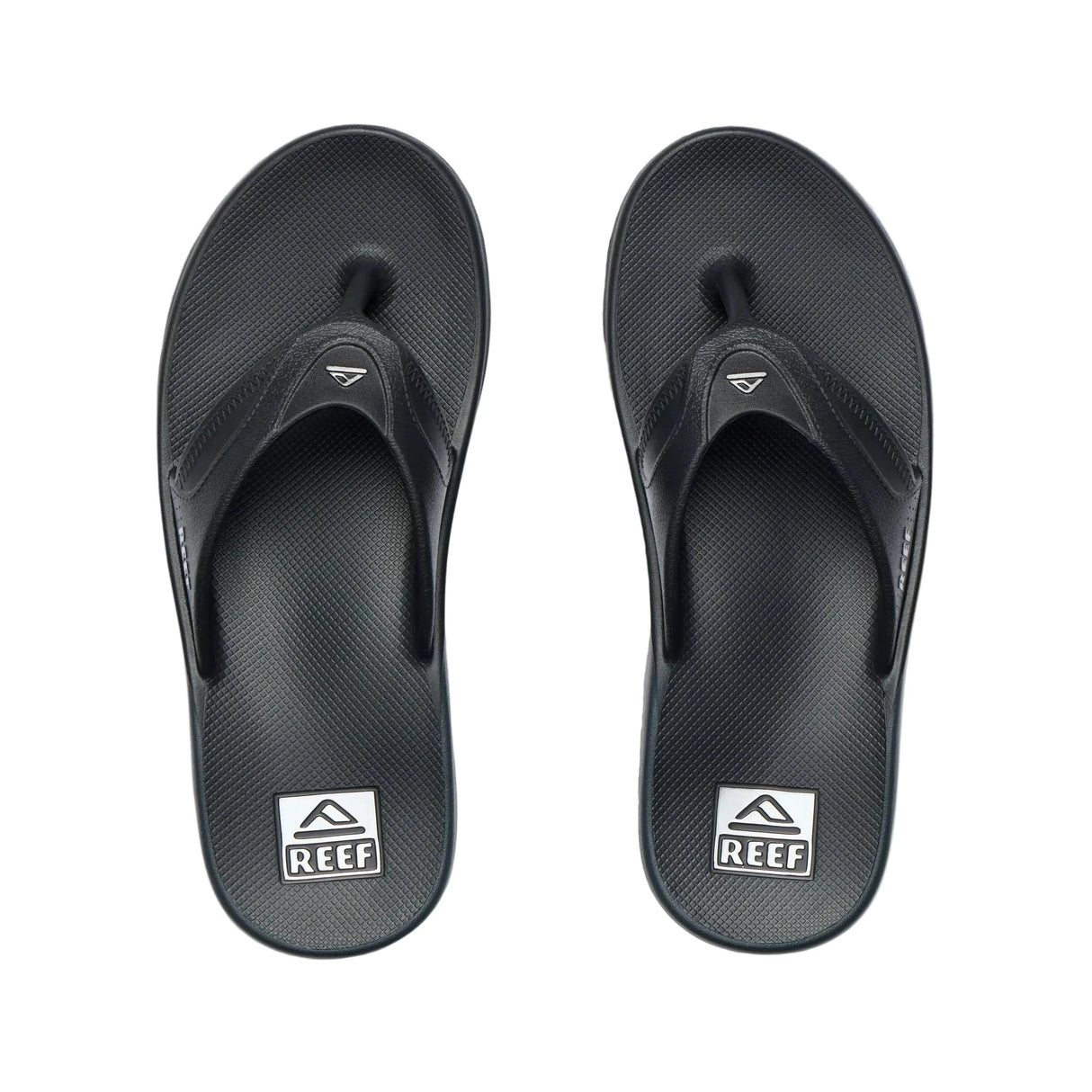 REEF Fanning H2O Sandals Black/Silver Men's Sandals Reef 
