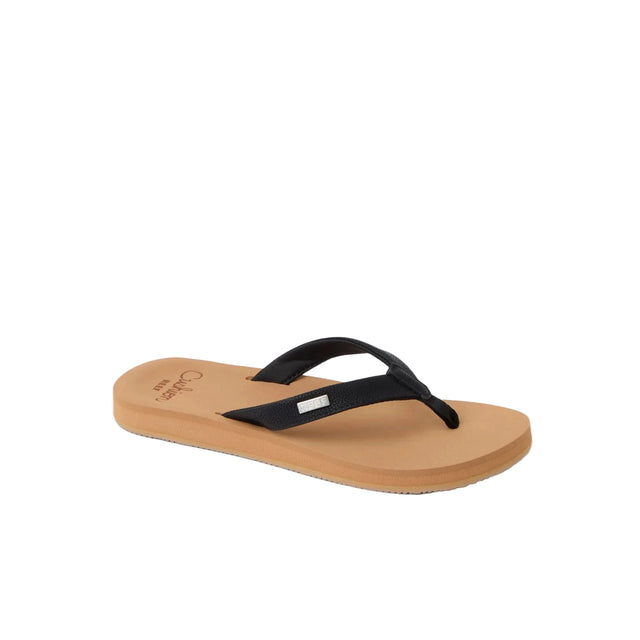 REEF Women's Baja Sandals Black/Tan Women's Sandals Reef 