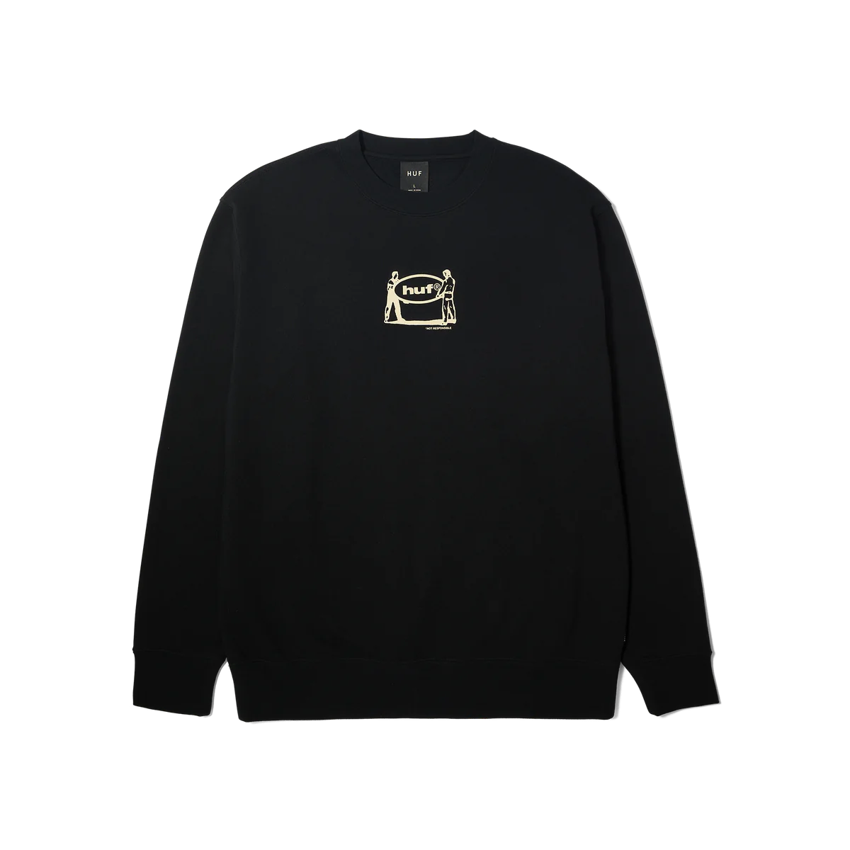 HUF Relocation Crewneck Sweater Black Men's Crewnecks Huf 