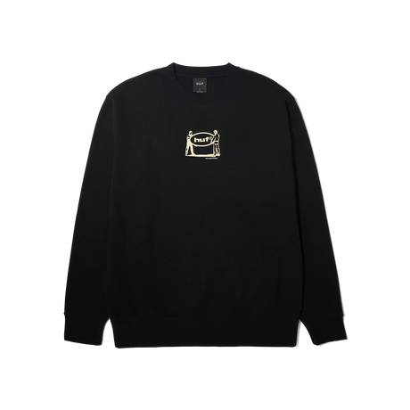 HUF Relocation Crewneck Sweater Black Men's Crewnecks Huf 