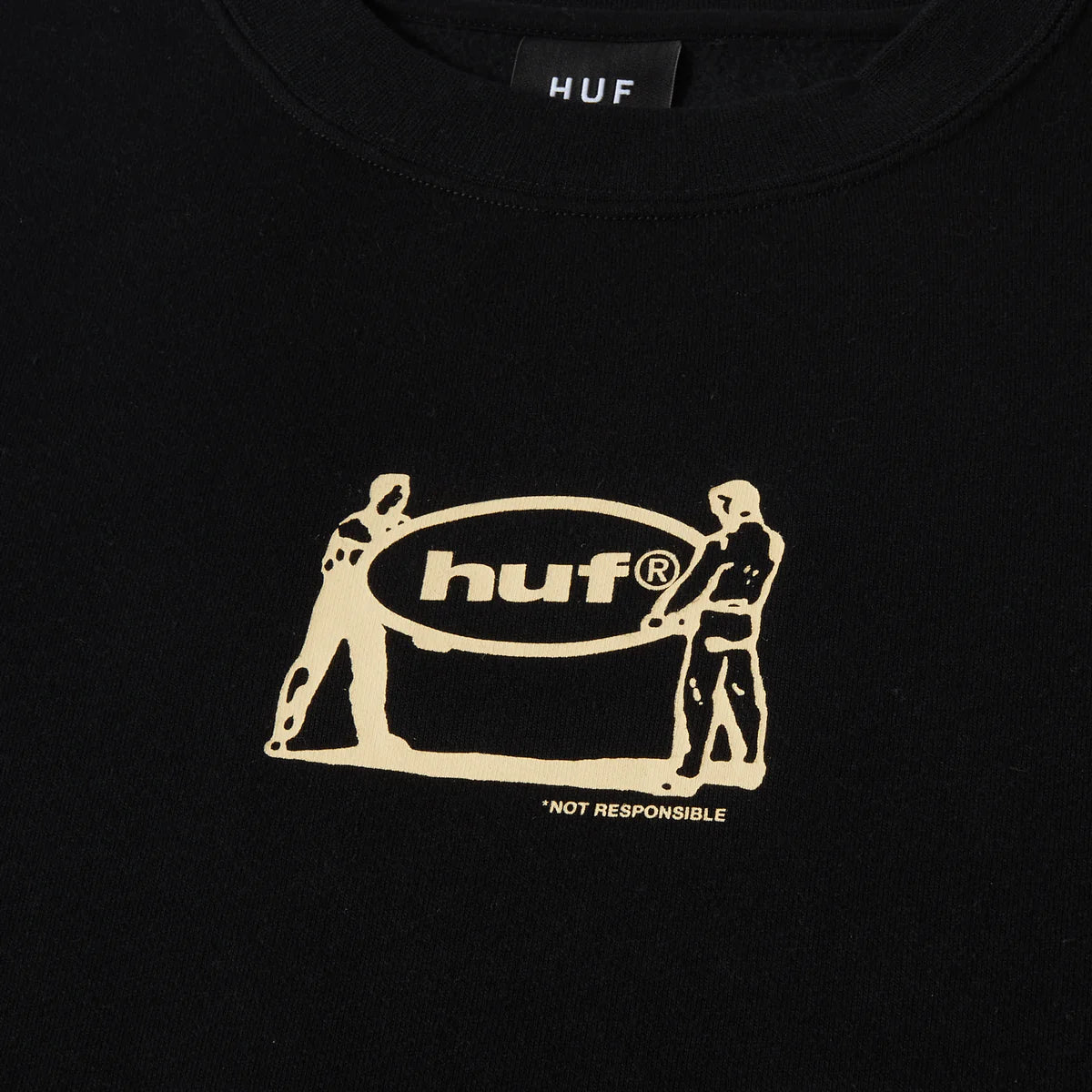 HUF Relocation Crewneck Sweater Black Men's Crewnecks Huf 