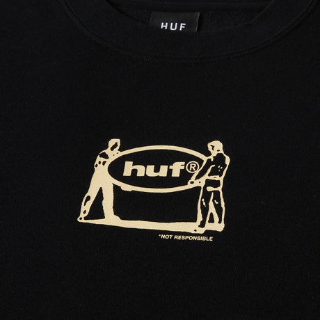 HUF Relocation Crewneck Sweater Black Men's Crewnecks Huf 