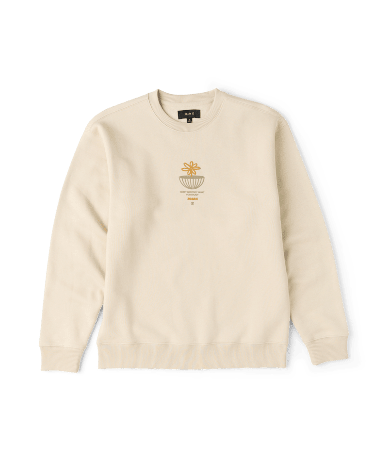 ROARK Enjoy Globe Crew Sand Men's Crewnecks Roark Revival 