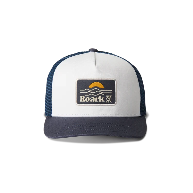 ROARK Station Trucker Snapback Hat White/Navy Men's Hats Roark Revival 