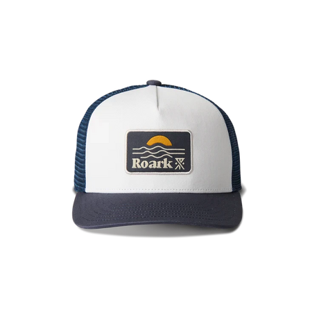 ROARK Station Trucker Snapback Hat White/Navy Men's Hats Roark Revival 