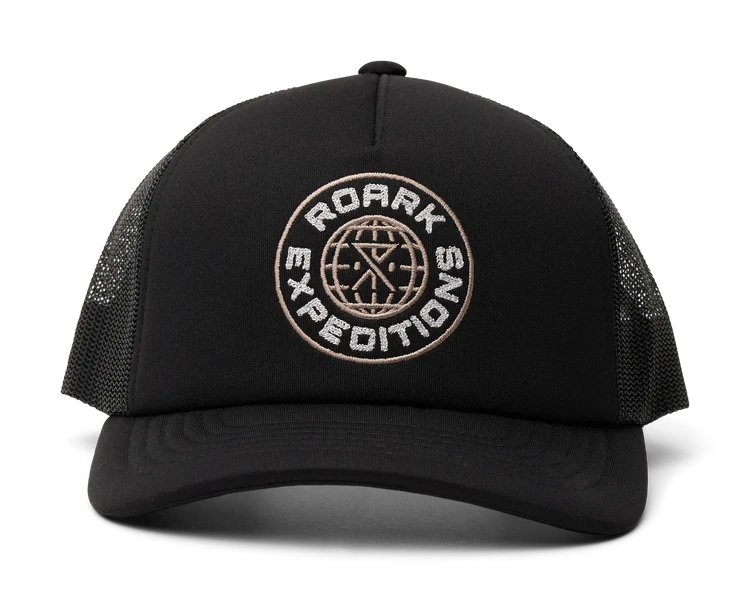 ROARK Foam Trucker Global Hat Black Men's Hats Roark Revival 