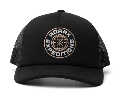 ROARK Foam Trucker Global Hat Black Men's Hats Roark Revival 