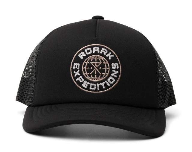ROARK Foam Trucker Global Hat Black Men's Hats Roark Revival 