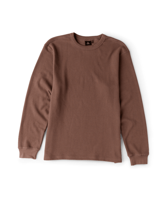 ROARK Well Worn Thermal Faded Brown Men's Long Sleeve T-Shirts Roark Revival 