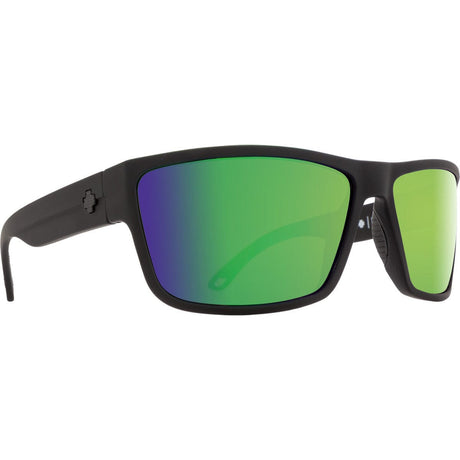 SPY Rocky Soft Matte Black - Happy Bronze Green Spectra Polarized Sunglasses Sunglasses Spy 