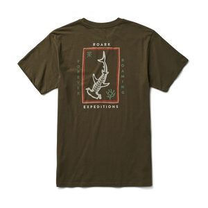 ROARK Hammerhead Organic Cotton T-Shirt Army Men's Short Sleeve T-Shirts Roark Revival 