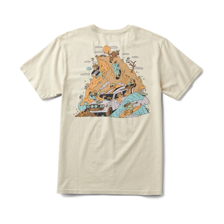 ROARK Road Trip Club Premium T-Shirt Ivory Men's Short Sleeve T-Shirts Roark Revival 