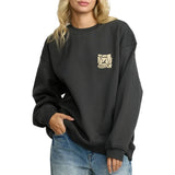 RVCA Women's Baggie Boyfriend Crew Pirate Black Women's Crewnecks RVCA 