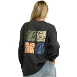 RVCA Women's Baggie Boyfriend Crew Pirate Black Women's Crewnecks RVCA 