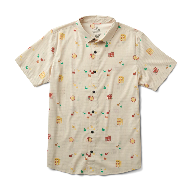 ROARK Bless Up Short Sleeve Button Up Shirt Almond Paste Men's Short Sleeve Button Up Shirts Roark Revival 