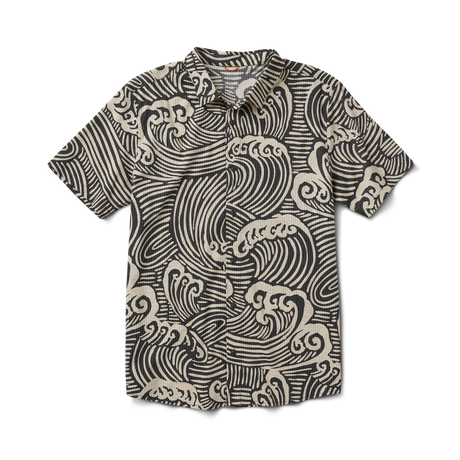 ROARK Bless Up Breathable Short Sleeve Button Up Black Wave Men's Short Sleeve Button Up Shirts Roark Revival 