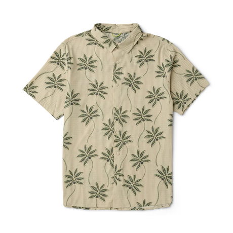 ROARK Bless Up Breathable Stretch Button Up Fossil Print Men's Short Sleeve Button Up Shirts Roark Revival 
