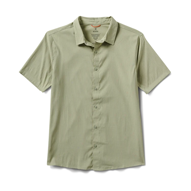 ROARK Bless Up Breathable Short Sleeve Button Up Sage 2 Men's Short Sleeve Button Up Shirts Roark Revival 