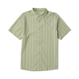 ROARK Bless Up Breathable Stretch Button Up Sage Stripe Men's Short Sleeve Button Up Shirts Roark Revival 