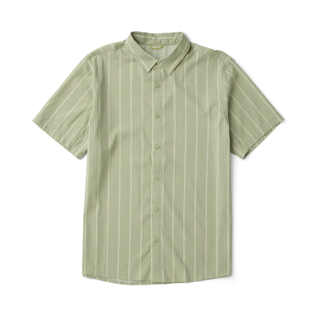 ROARK Bless Up Breathable Stretch Button Up Sage Stripe Men's Short Sleeve Button Up Shirts Roark Revival 