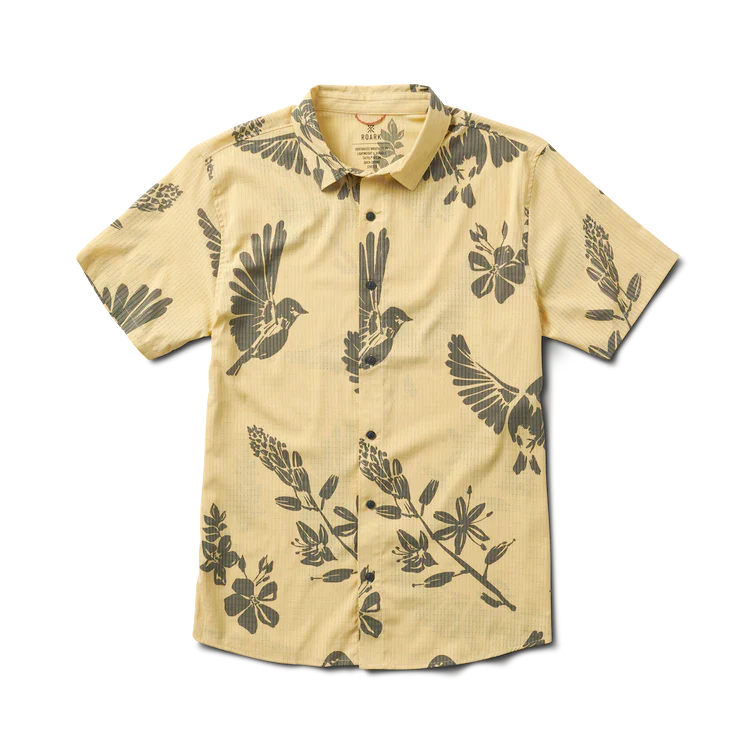 ROARK Bless Up Short Sleeve Button Up Shirt Songbird Sunbeam Men's Short Sleeve Button Up Shirts Roark Revival 