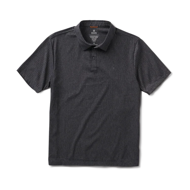 ROARK Bless Up Breathable Stretch Polo Shirt Black Men's Polos Roark Revival 