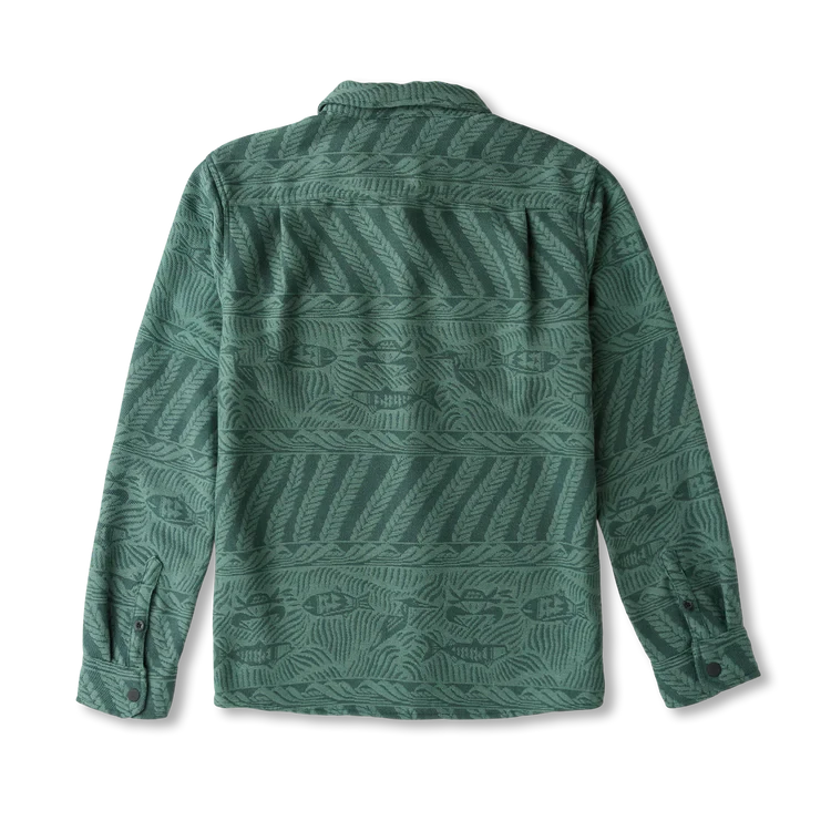 ROARK Nordsman Jacquard Long Sleeve Flannel Dark Forest Men's Long Sleeve Button Up Shirts Roark Revival 