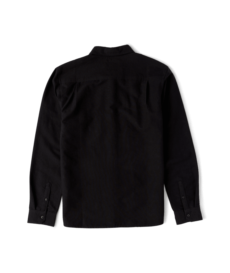 ROARK Scholar Chambray Button Up Shirt Solid Black Men's Long Sleeve Button Up Shirts Roark Revival 