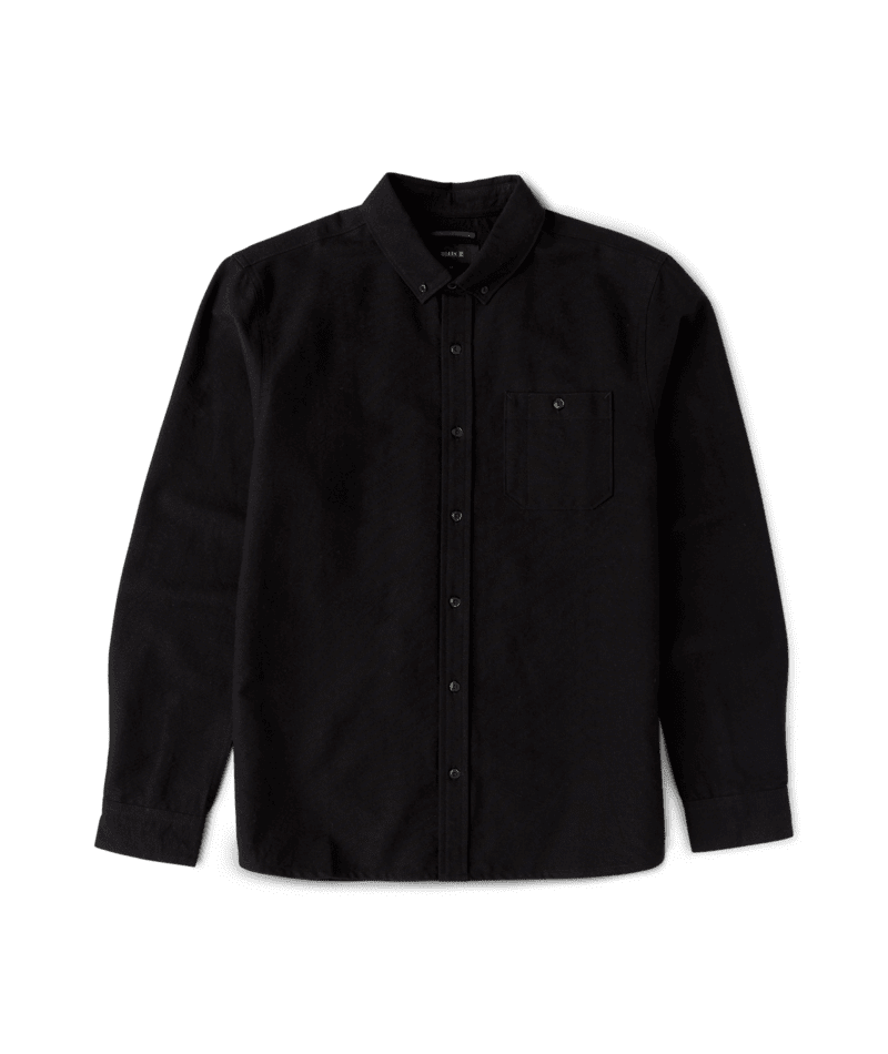 ROARK Scholar Chambray Button Up Shirt Solid Black Men's Long Sleeve Button Up Shirts Roark Revival 