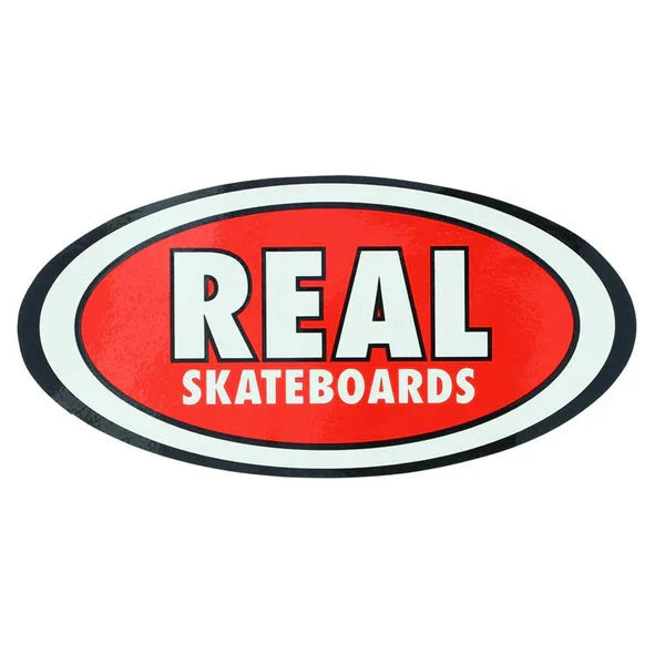 REAL Classic Oval 4" Red Sticker Stickers Real 