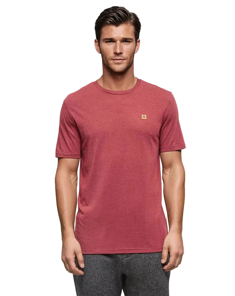 TENTREE Baker T-Shirt Crimson Heather Men's Short Sleeve T-Shirts Tentree 