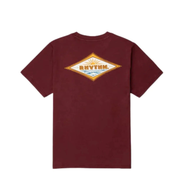 RHYTHM Frame T-Shirt Merlot Men's Short Sleeve T-Shirts Rhythm 