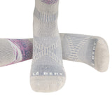LE BENT Women's Elyse Saugstad Pro Series Zero Cushion Snow Socks Silver Lining Women's Snowboard Socks Le Bent 