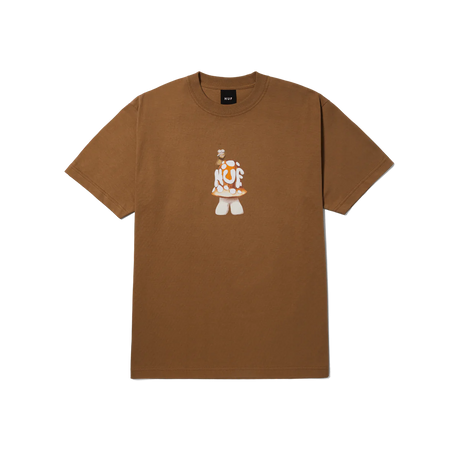 HUF Shroomery T-Shirt Camel Men's Short Sleeve T-Shirts huf 