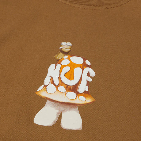 HUF Shroomery T-Shirt Camel Men's Short Sleeve T-Shirts huf 