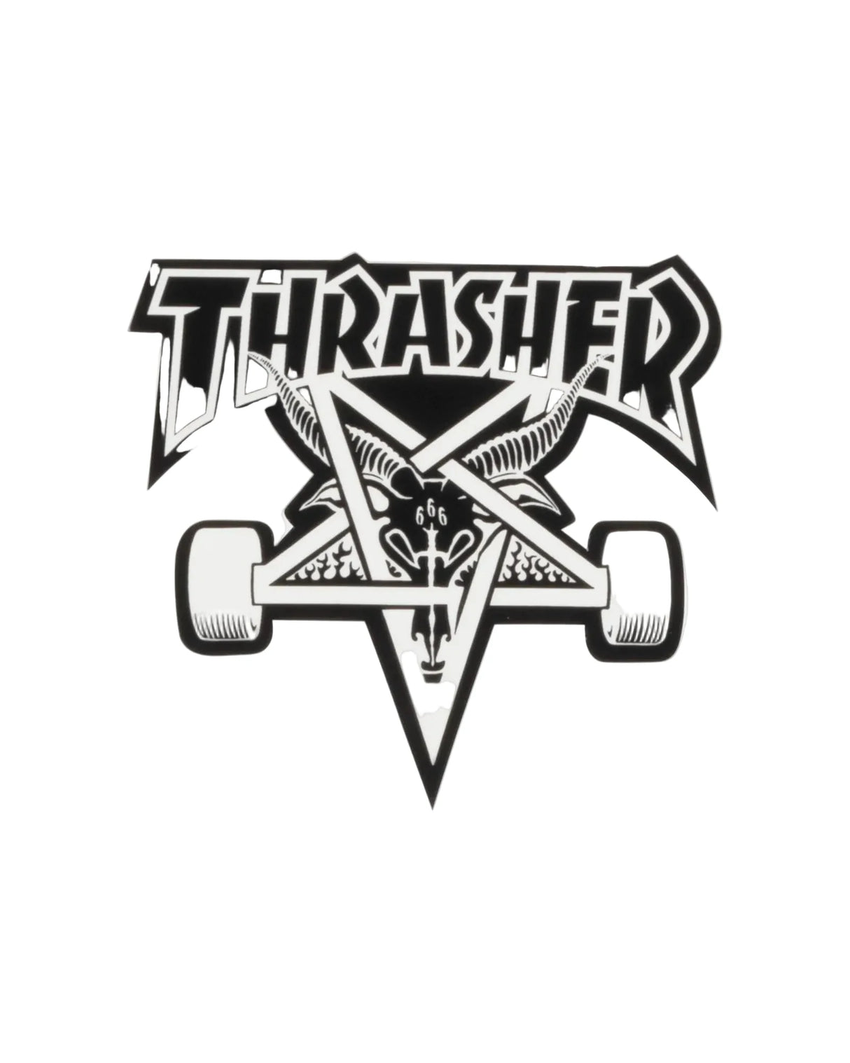 THRASHER Skate Goat 4" Black Sticker Stickers Thrasher 