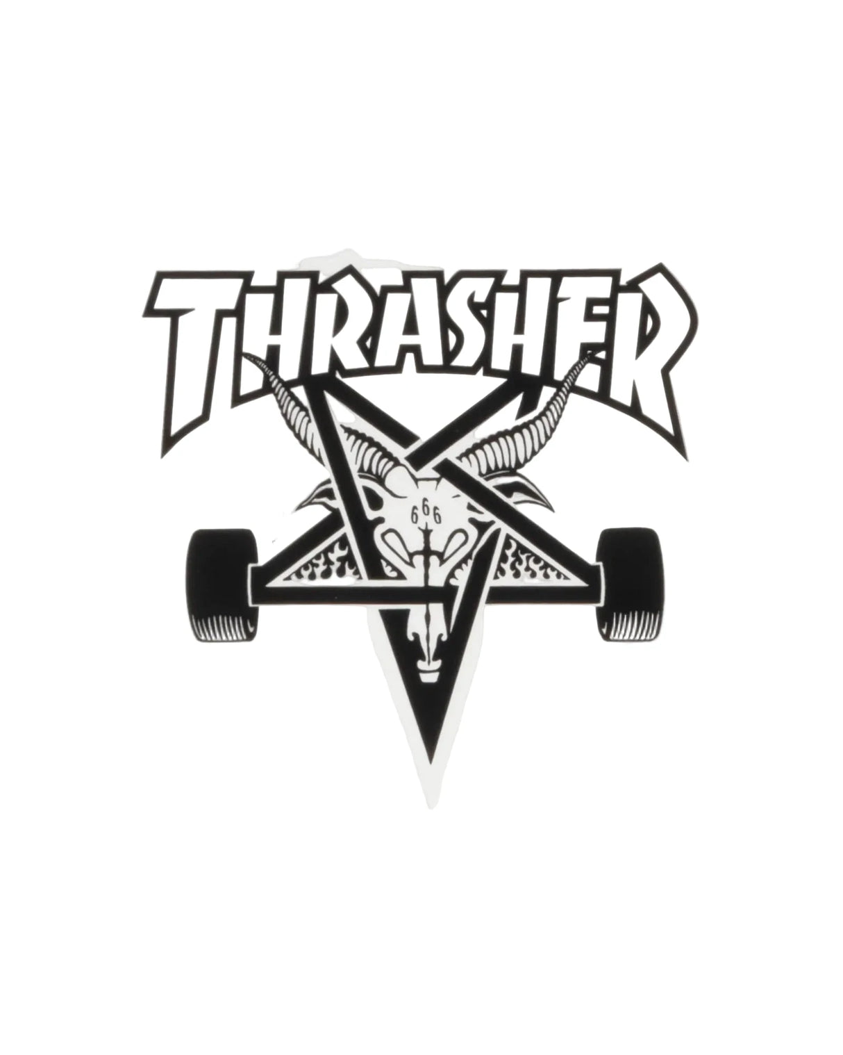 THRASHER Skate Goat 4" White Sticker Stickers Thrasher 