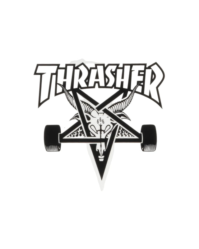 THRASHER Skate Goat 4" White Sticker Stickers Thrasher 