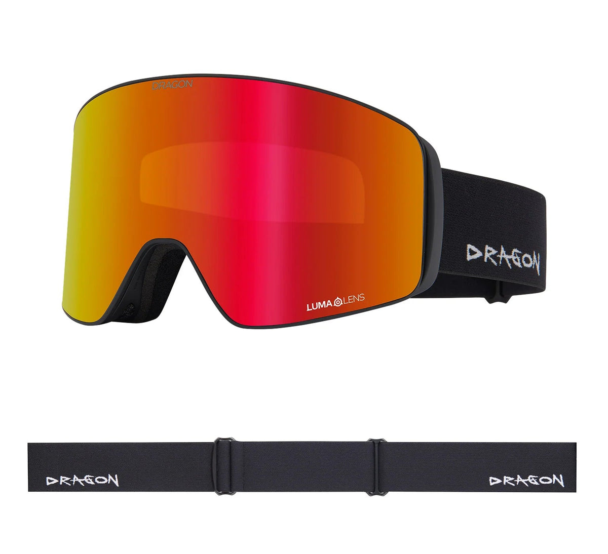 DRAGON Slain Mag Cylindrical Sable - Lumalens Red Ion + Lumalens Light Rose Snow Goggle Snow Goggles Dragon 